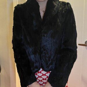 100% Rabbit Fur Cropped Jacket